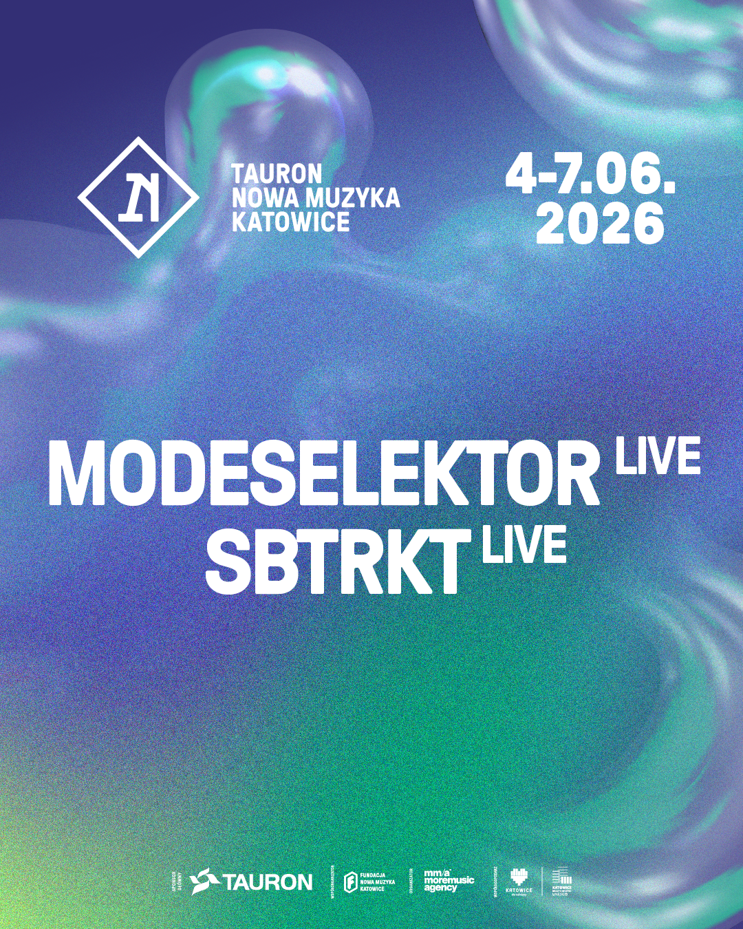 TNMK 2026 – Modeselektor LIVE & SBTRKT LIVE, lineup (4:5)