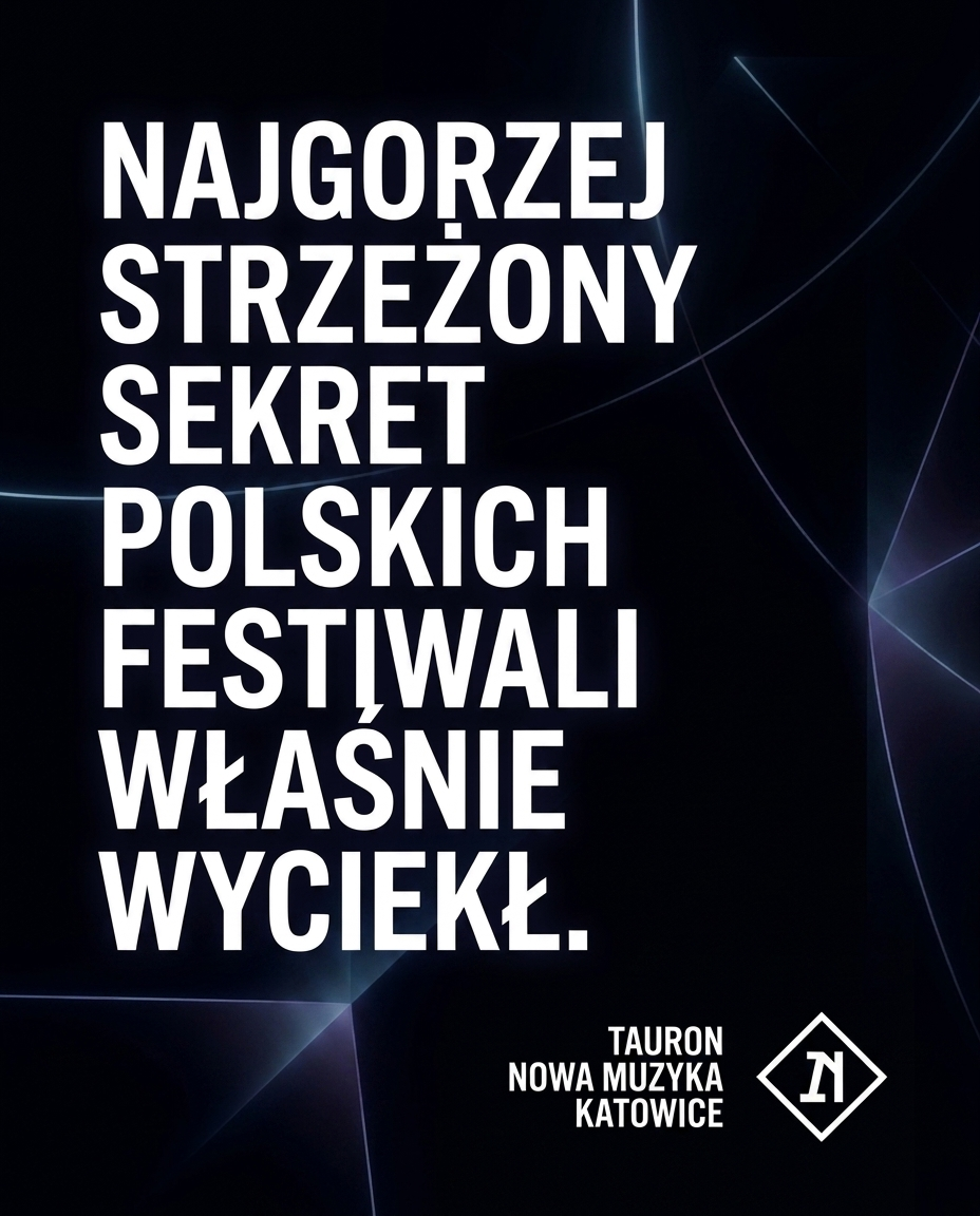 TNMK 2026 – Najgorzej strzeżony sekret polskich festiwali właśnie wyciekł – grafika typograficzna (4:5)
